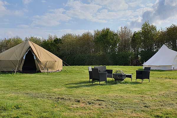 Glamping in Camping Fields in England